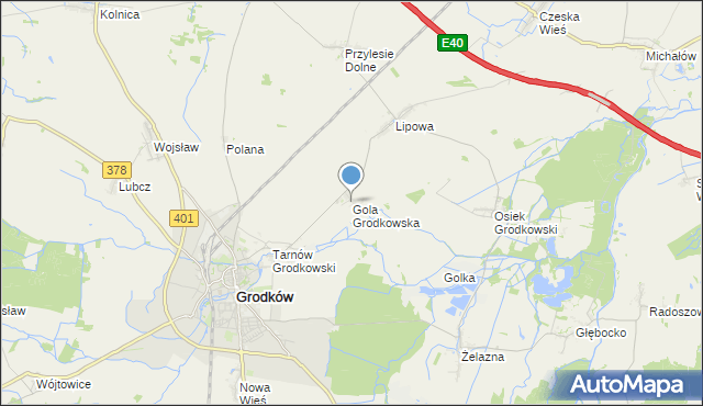 mapa Gola Grodkowska, Gola Grodkowska na mapie Targeo